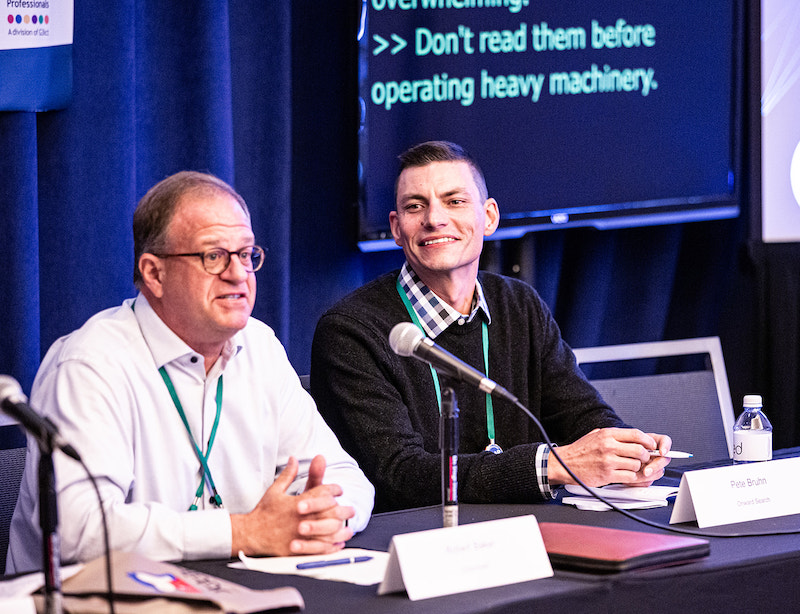 Pete Bruhn, Director of Solutions for Onward Accessibility, seaking at a panel at the M-Enabling Summit.